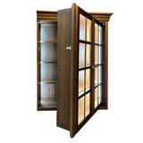 Desk Top Unit, 2 Glass Doors, Mullions, 3 adjustable shelves, Secret Compartment with 3 adjustable shelves
