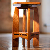 Aspen Swivel Barstool with Inlay, No Back