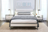 Addison Nightstand with Glass Top and Open Cubby