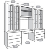 Variable Bridge Top Unit, 2 Wood Doors, 1 Adjustable Shelf, 12"d