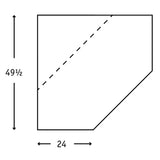 Corner Closed Both Sides Base Unit