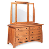 Aspen Tri-View Dresser Mirror with Inlay