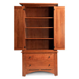 Aspen Tall Armoire on Chest with Inlay