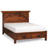B&O Railroad© Trestle Bridge Panel Bed with Footboard Storage