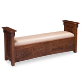 Louis Philippe 2-Drawer Santa Fe Bench